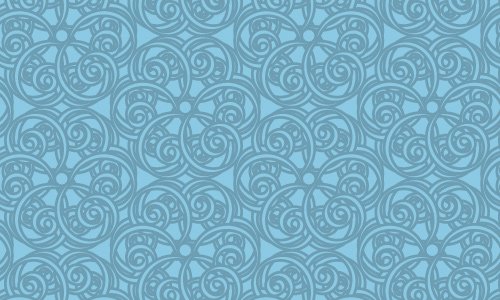 Ornate Swirl Blue