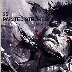 High-Res Paint Strokes 25 Brushes