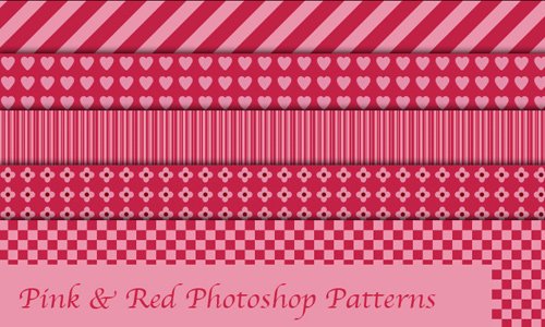 Pink and Red Photoshop Patterns