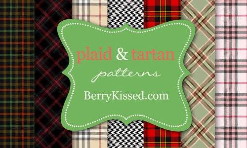 24 Tartan Plaid and Houndstooth Pattern Pack