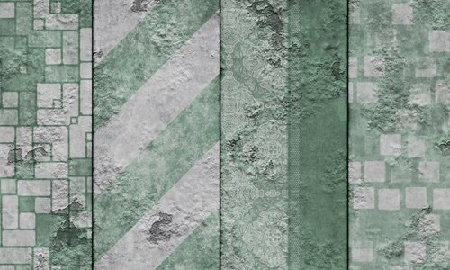 Peeling Green Grunge Patterns