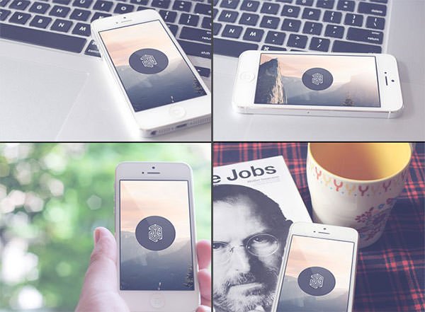 iphone5-realistic-mockups-psd 模板 模板 素材