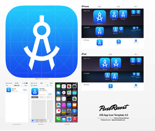 iOS 8 icon 模板