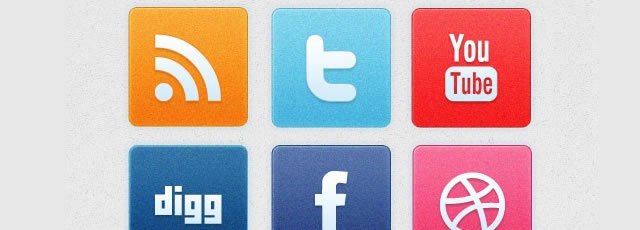 Clean Noise Social Media Icon Set