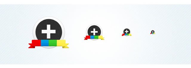 Google Plus(+) Circular Icon Set