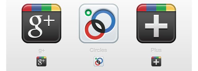 Google+ Icon Set