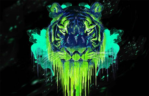 How to Create a Psychedelic Tiger Illustration in Photoshop