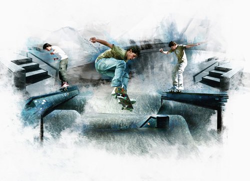 Create a Grungy Skateboard Photo Montage Poster