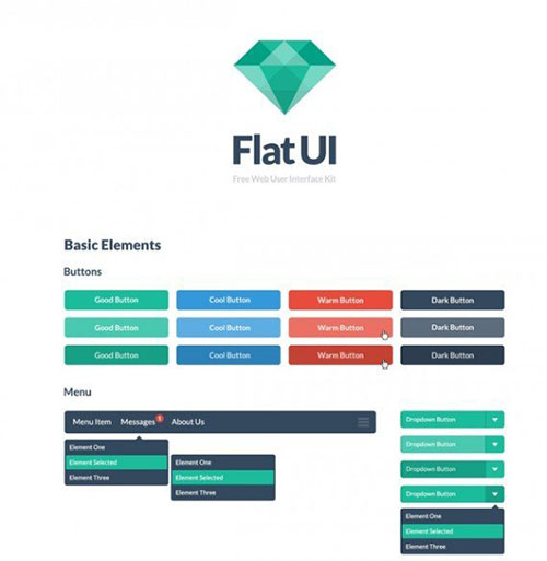 82个精品扁平化设计的免费UI KIT素材 - 设计达人