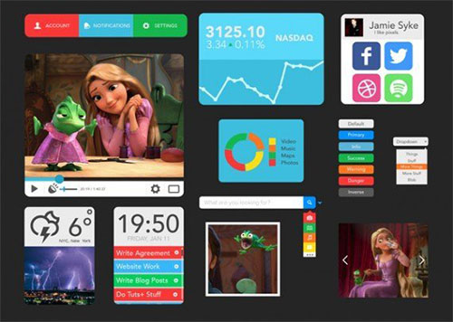 82个精品扁平化设计的免费UI KIT素材 - 设计达人