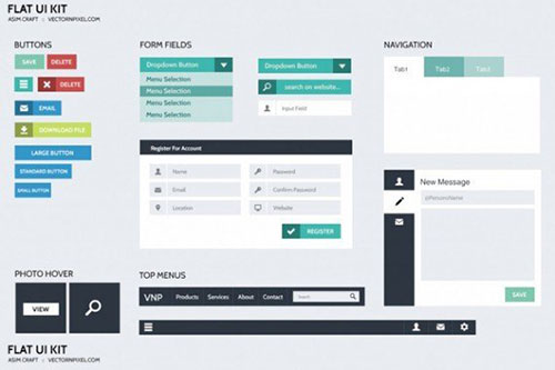 82个精品扁平化设计的免费UI KIT素材 - 设计达人
