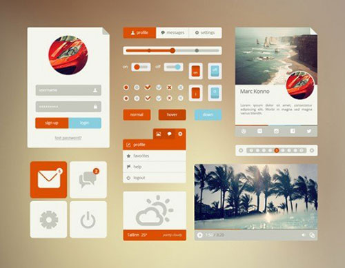 82个精品扁平化设计的免费UI KIT素材 - 设计达人