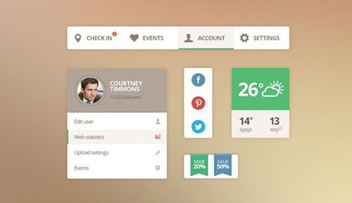 82个精品扁平化设计的免费UI KIT素材 - 设计达人