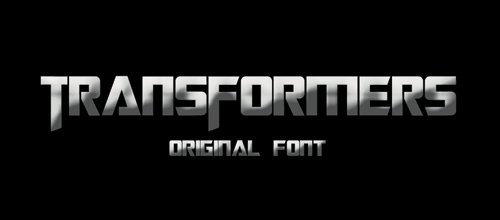 Transformers Movie font