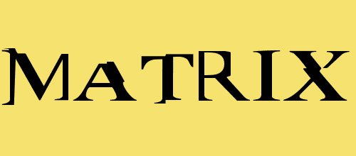 Matrix font