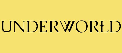 UnderWorld 1.0 font