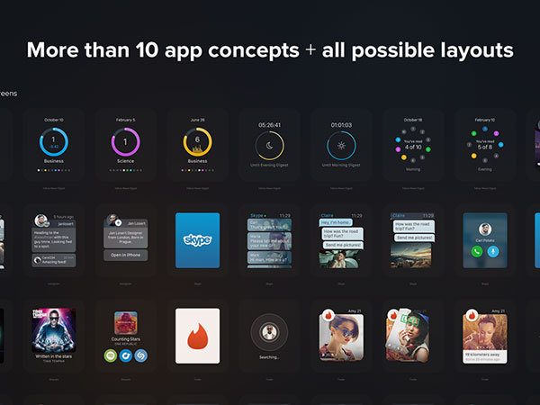 Apple Watch concept GUI