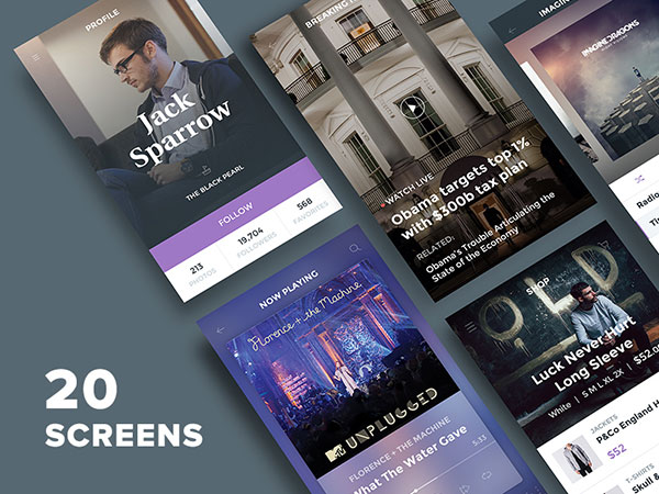 Ghost Ship Mobile UI Kit Free