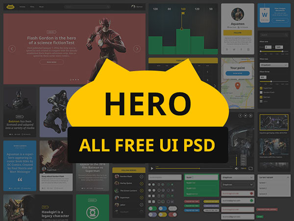 HERO FREE UI KIT PSD