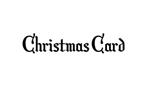 Christmas Card font