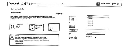 Facebook GuiToolkits wireframe mockup free template