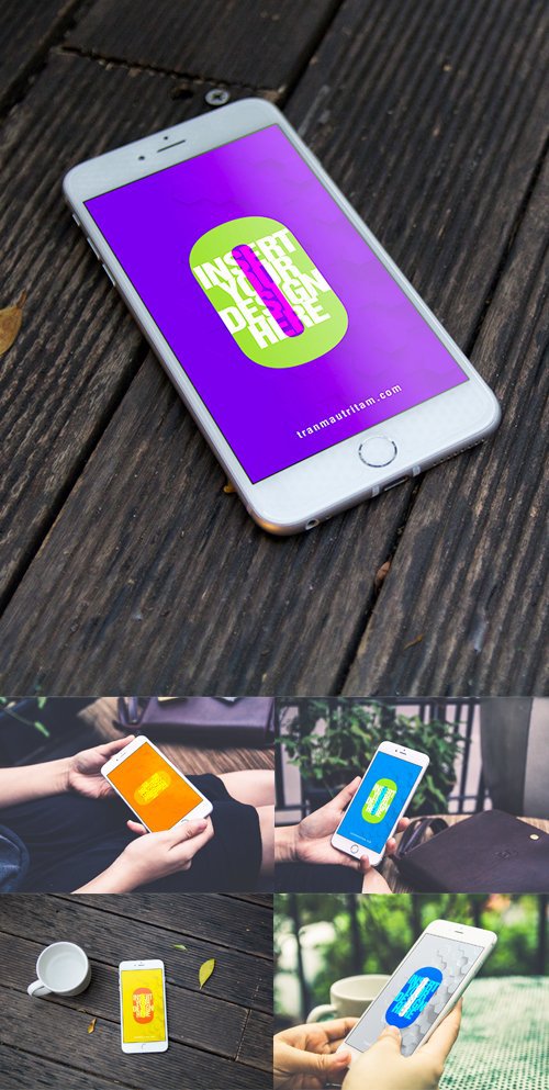 Free iPhone 6 PSD MockUps Template