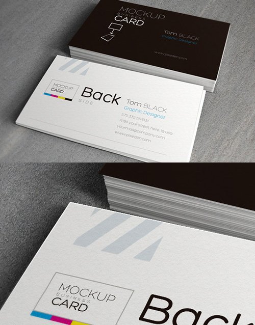 Free Business Card Mockup PSD 展示模板