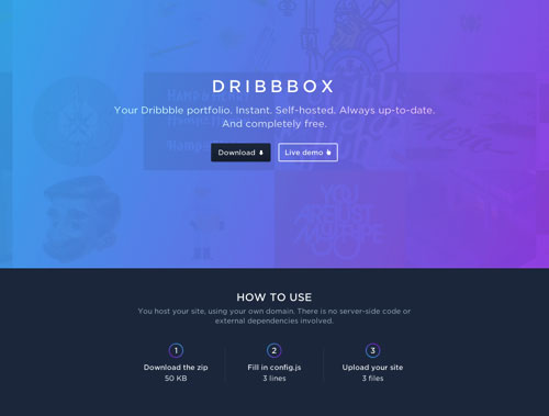 Dribbble 网站模板