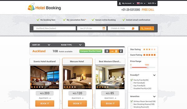 Hotel Booking 免费网站模板下载