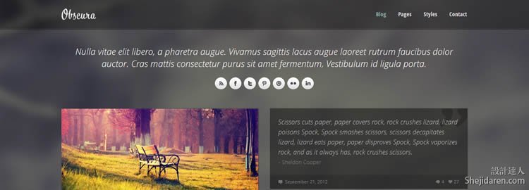 Obscura HTML Template