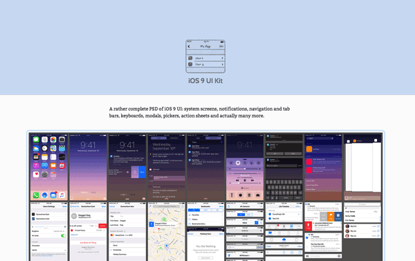 iOS 9 UI KIT PSD