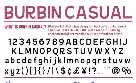 Burbin-casual-fresh-free-fonts-2011