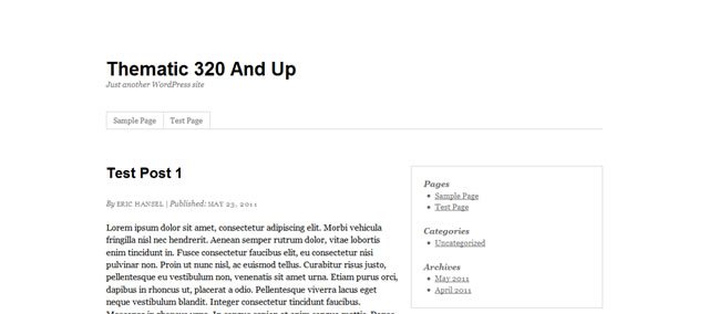 Thematic 320 and Up (WordPress Child Theme)