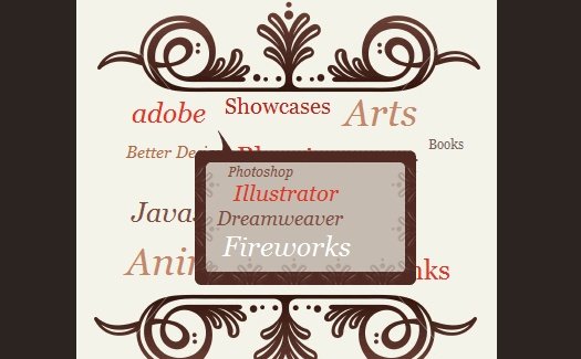 jQuery Hover Sub Tag Cloud