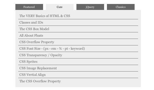 jquery tab navigation