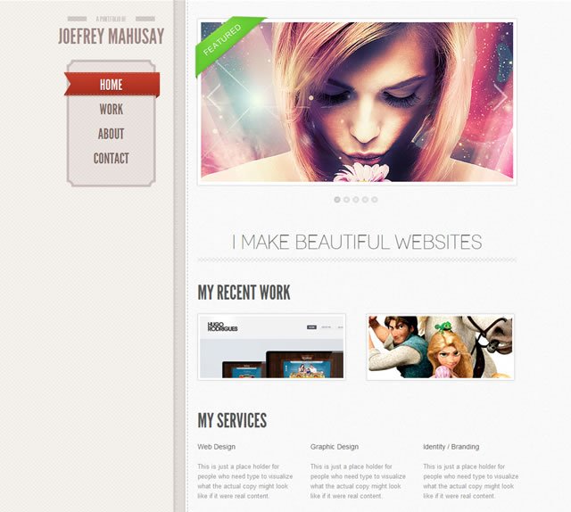 Single-Page HTML5 Portfolio Template