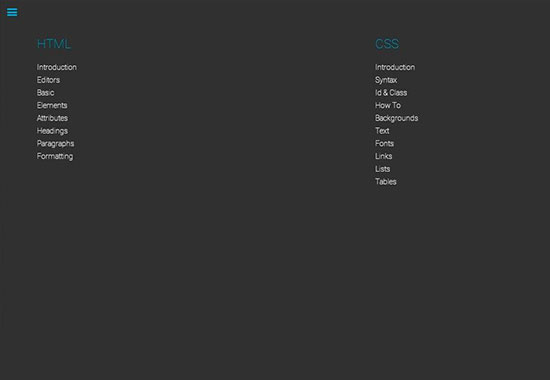 Mega menu CSS