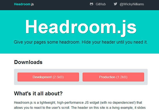 Headroom.JS