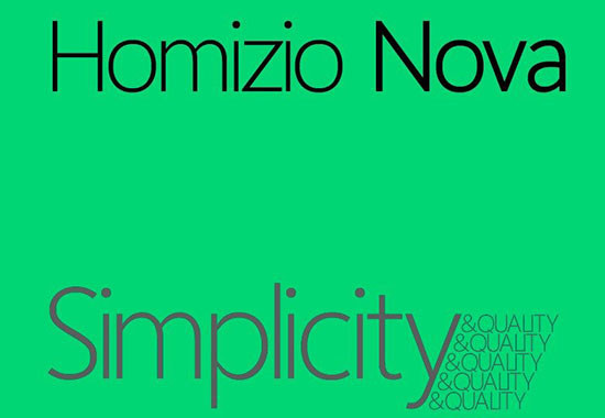 Homizio nova font