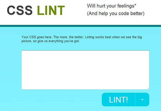 CSS lint web tool