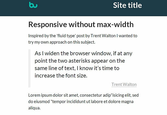 responsive without max width