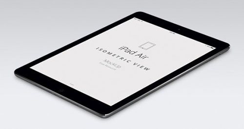 Psd iPad Air Perspective Mockup