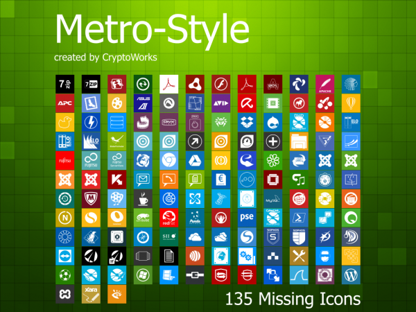 windows 8 Metro ui icon 图标素材下载 - 设计达人