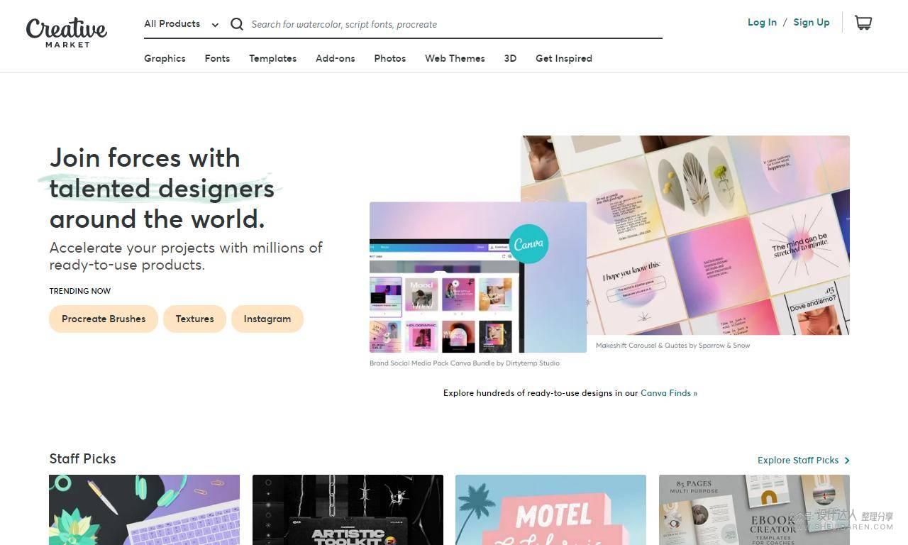 设计师不接单也能赚美元：20个优质设计作品销售平台！