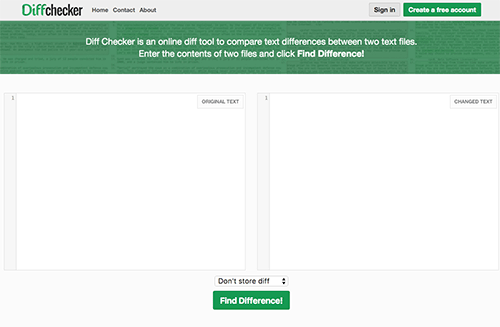 在线代码比较工具 - Diffchecker