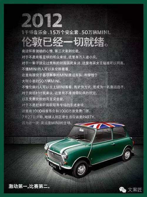 里约奥运会的文案怎么写？或许 MINI 2012 年的文案能给你灵感