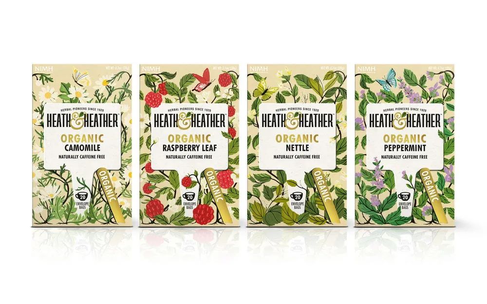 英国草药茶品牌Heath&Heather草药种子包装设计