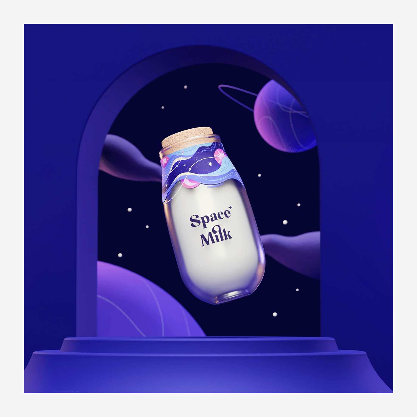 Space Milk牛奶概念品牌包装设计