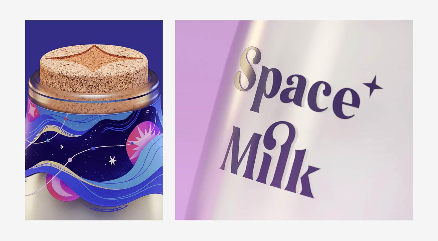 Space Milk牛奶概念品牌包装设计